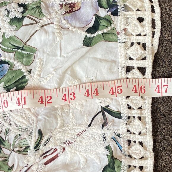 NWT Kimono/Cover Up One Size Embroidered/Crochet Beautiful Print/Colors Cruise - Picture 13 of 16